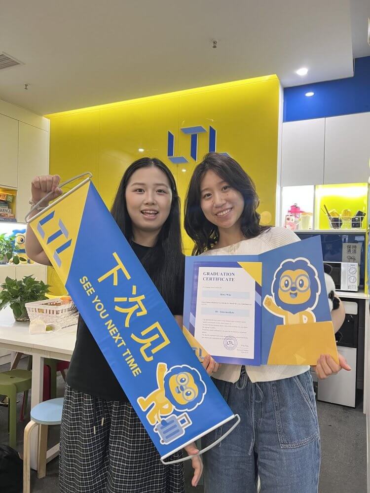 Shwe with Teacher Panpan at LTL Chengdu